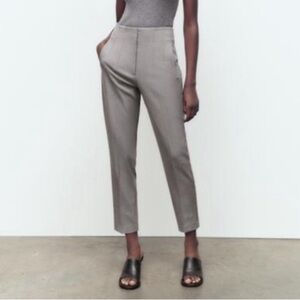 Zara Taupe Ankle-Length Pants